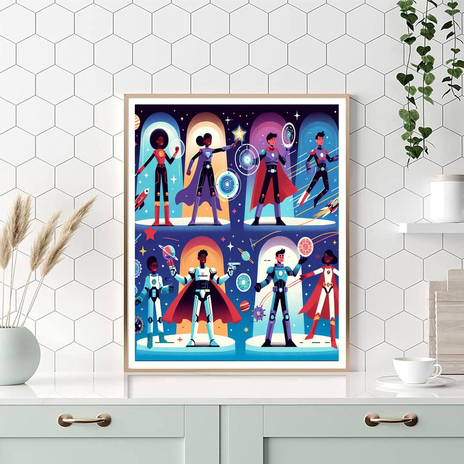 Space Galaxy Guardians Paint By Color