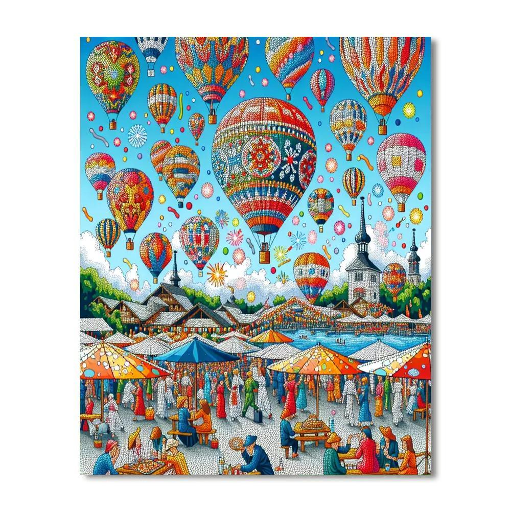 Balón Del Fuego Festival Numbered Painting Kits