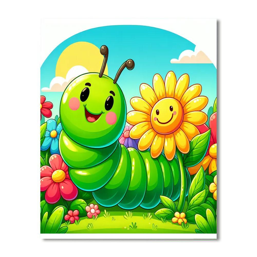 Cheery Caterpillar Adventure Paint By Number