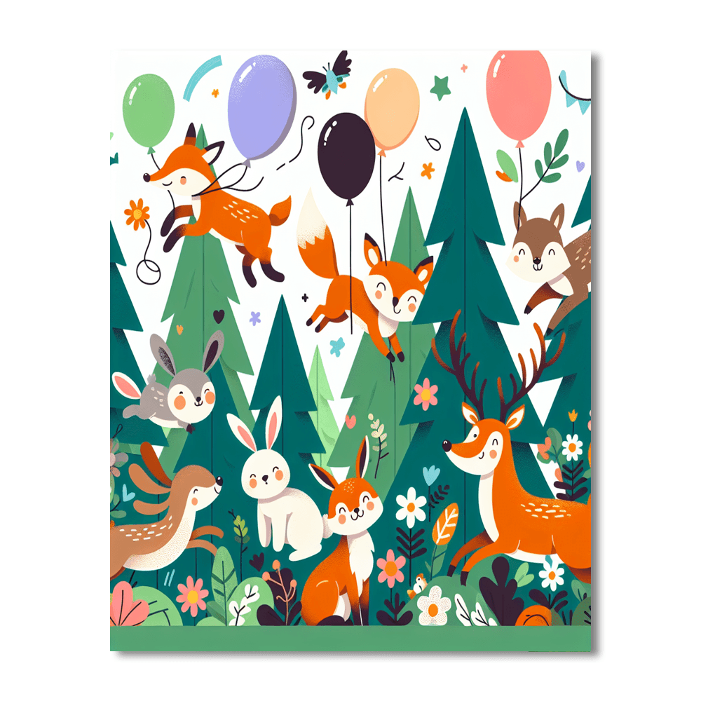 Funky Forest Frolic DIY Paint By Numbers