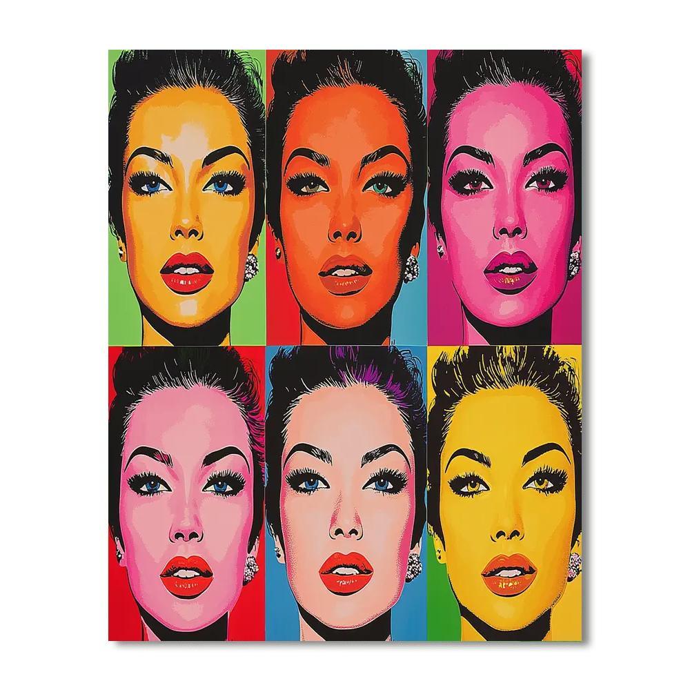 Andy Warhol Inspired Retro Pop Culture Icon  Paint By Numbers