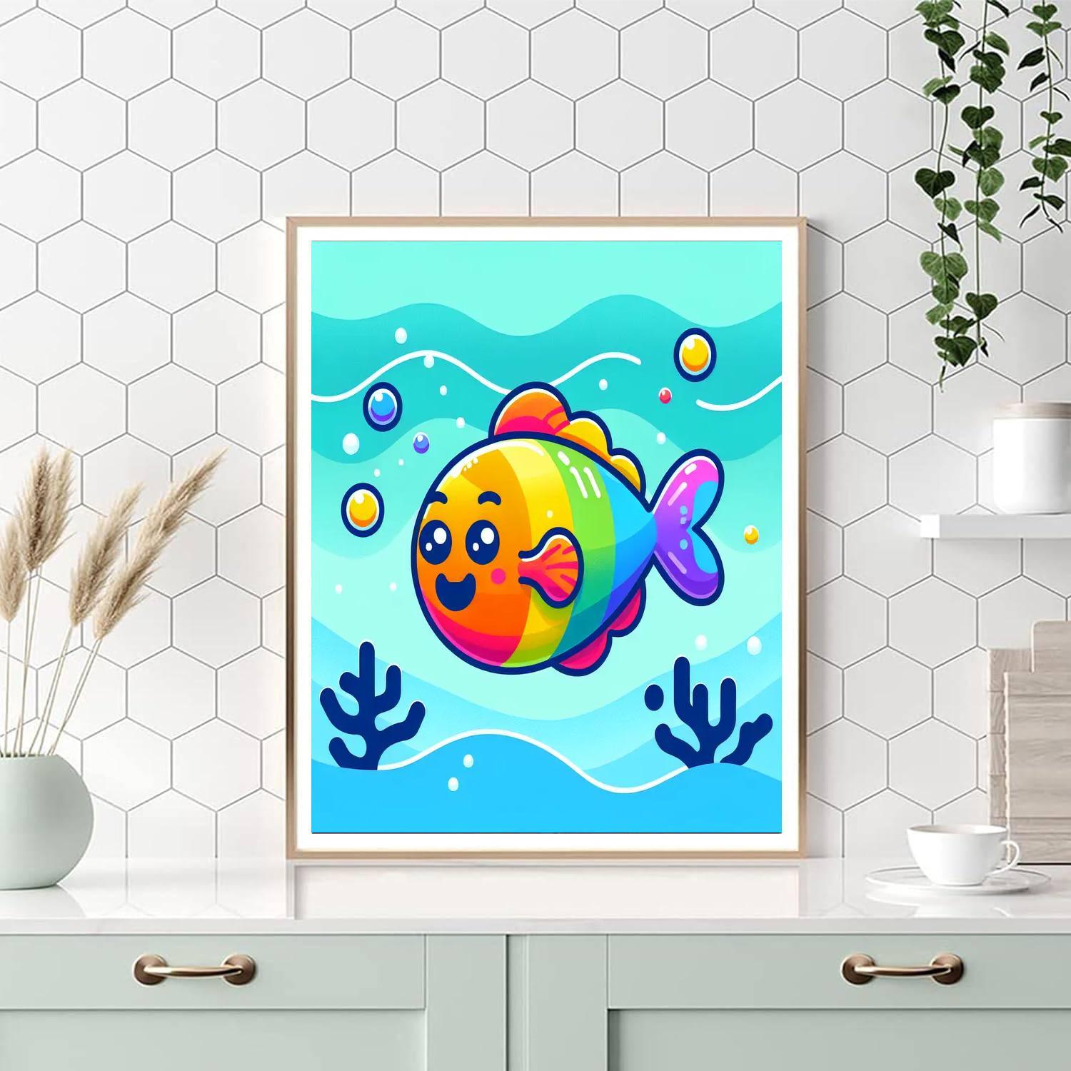 Brilliant Rainbow Fish Paint By Color