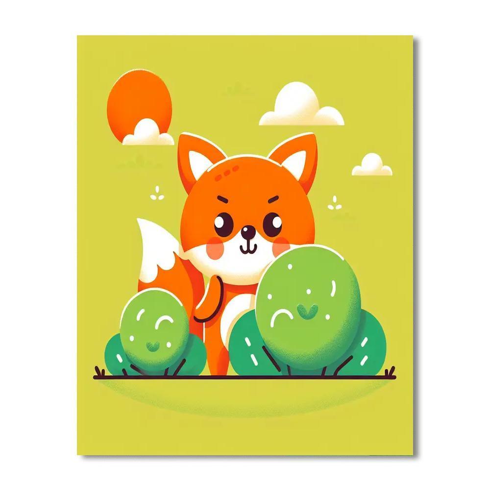 Mischievous Little Fox Paint By Number
