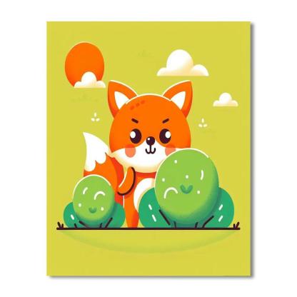 Mischievous Little Fox Paint By Number