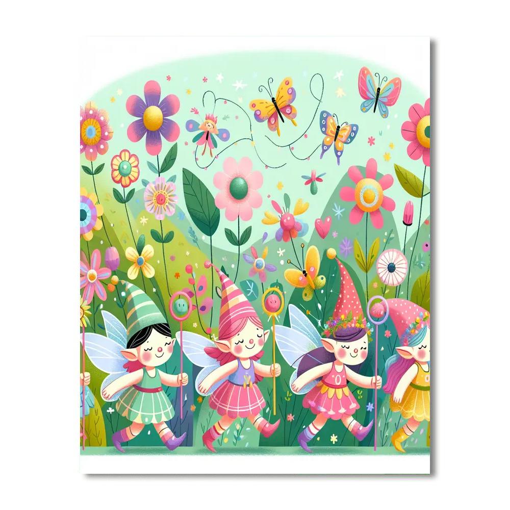 Garden Pixie Parade Paint By Color