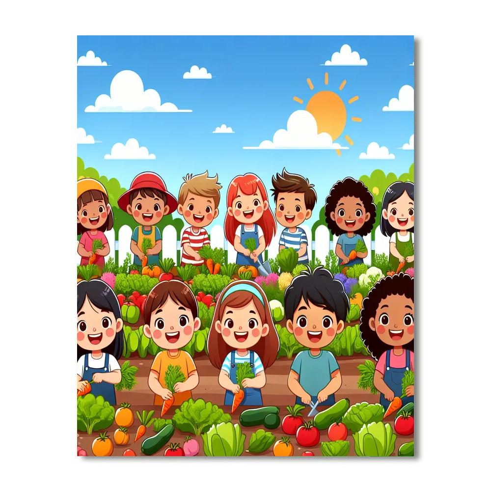 Farm Fresh Veggie Harvest Numbered Painting Kits