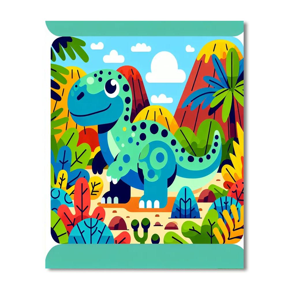 Gigantic Dinosaur Adventure Painting By Numbers Kit