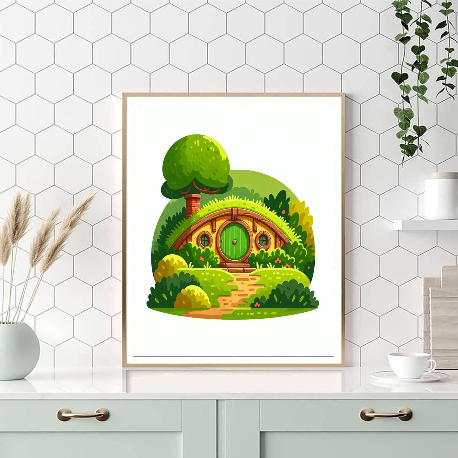 Cozy Hobbit Retreat Painting By Numbers Kit