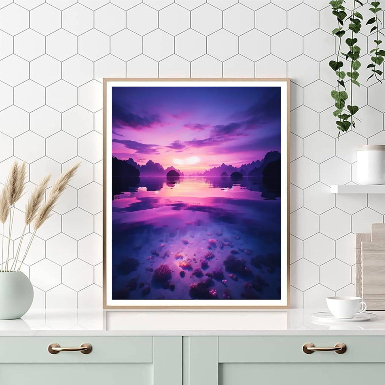 Ethereal Twilight Lagoon Paint By Numbers Art