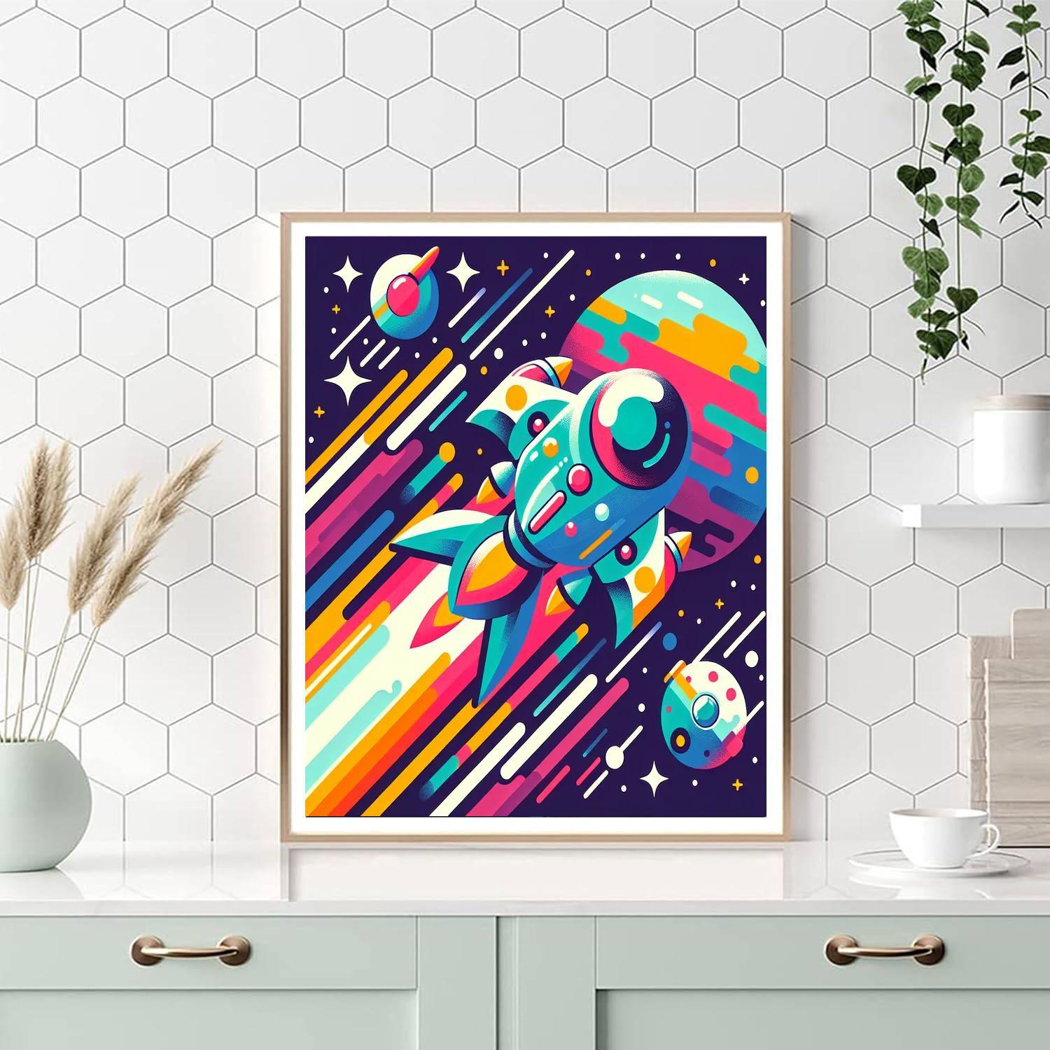 Galaxy Space Race Paint By Color