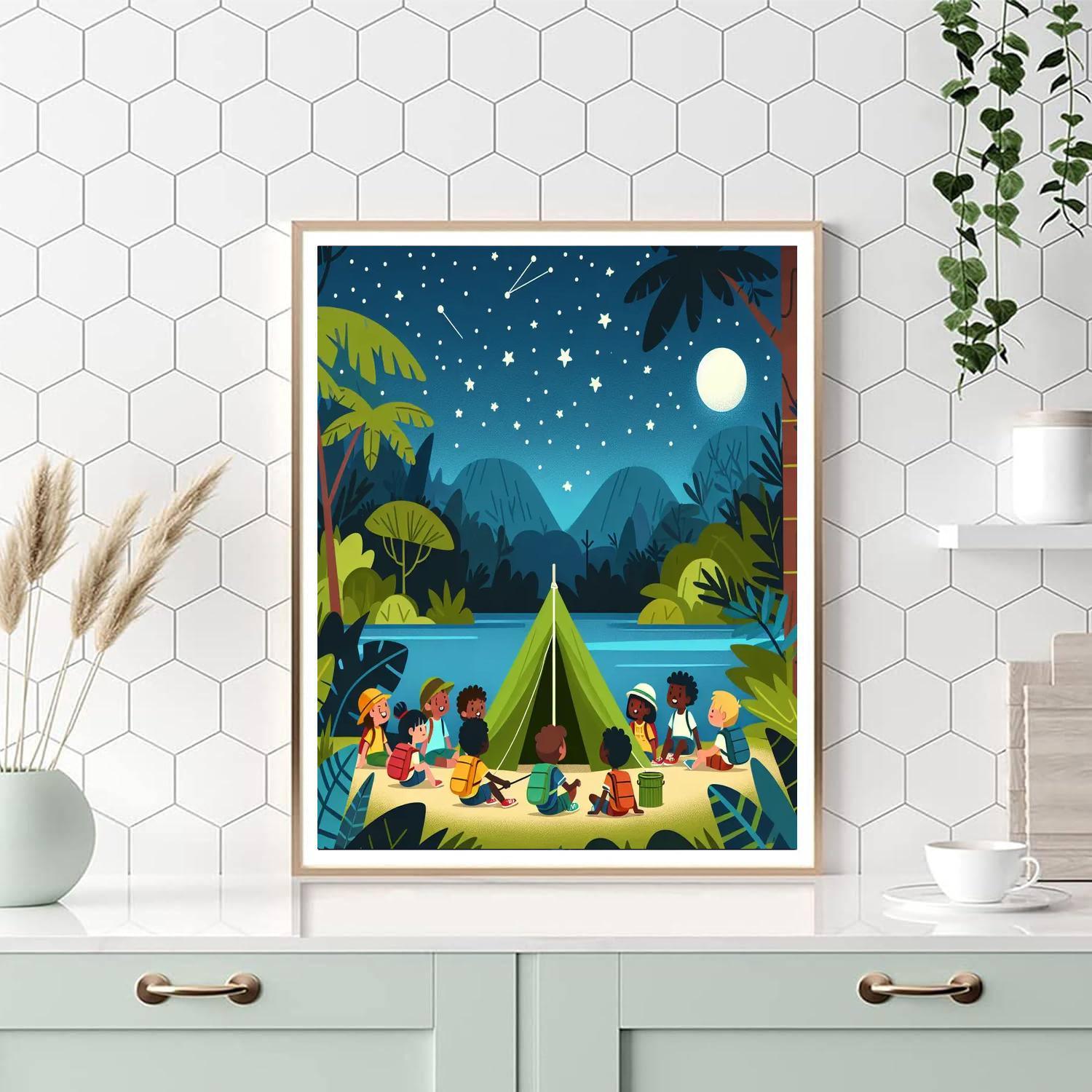 Jungle Campout Painting By Numbers Kit
