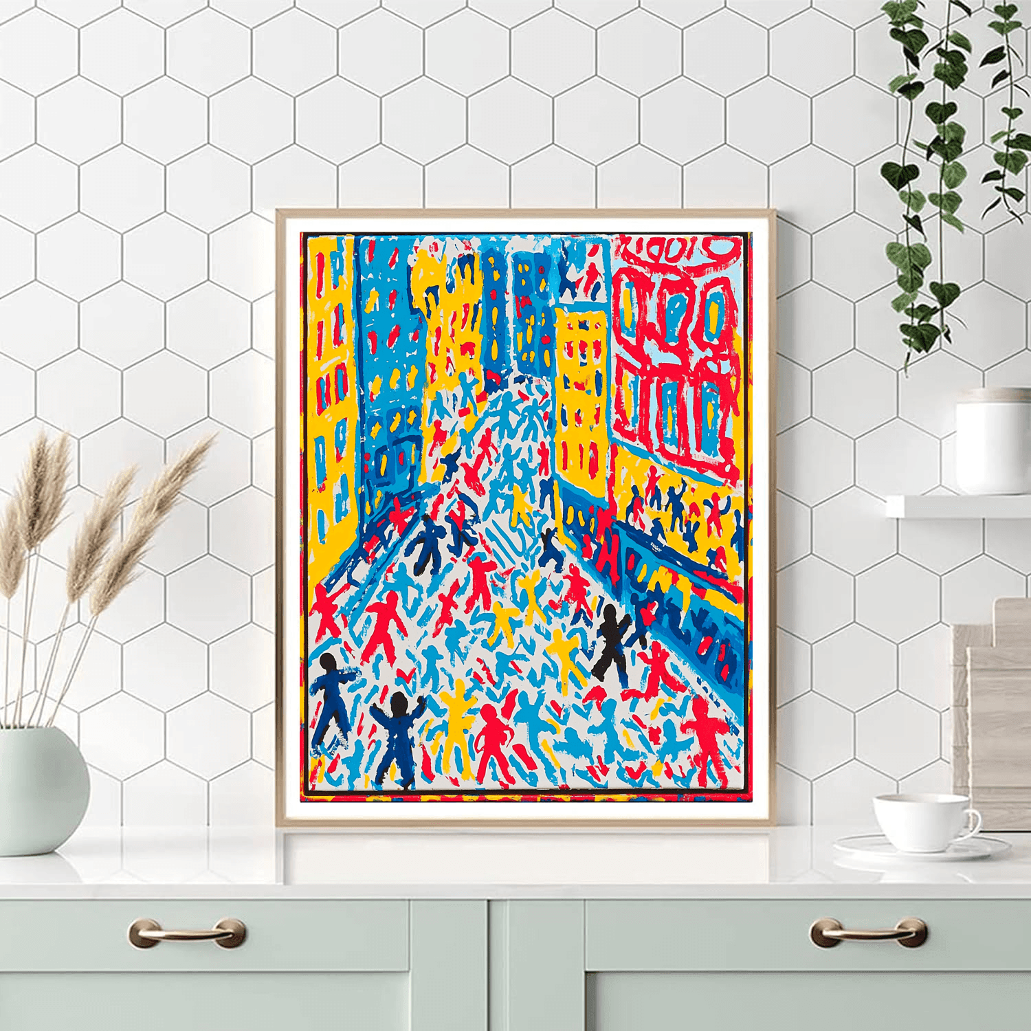 Haring Inspired Vibrant Metropolis  Numbered Painting Kits