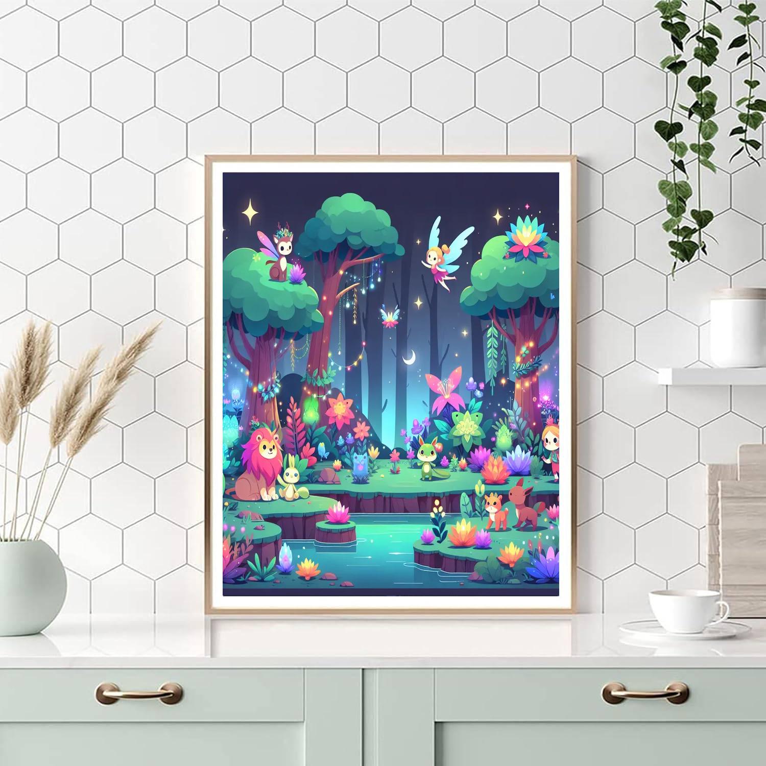 The Magical Woods Painting Number Kit