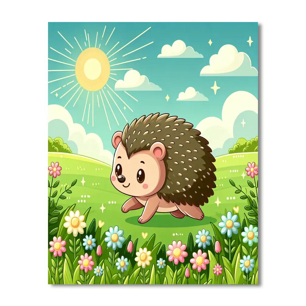 Puzzling Hedgehog Painting By Numbers Kit