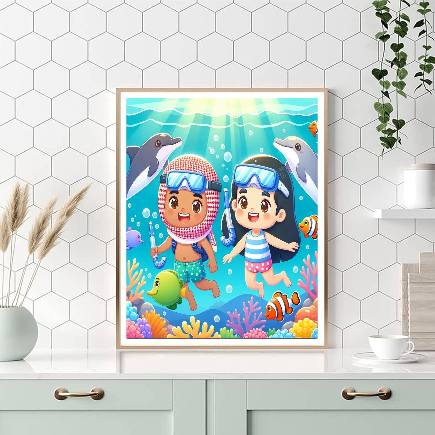 Bubbly Ocean Exploration Paint By Number