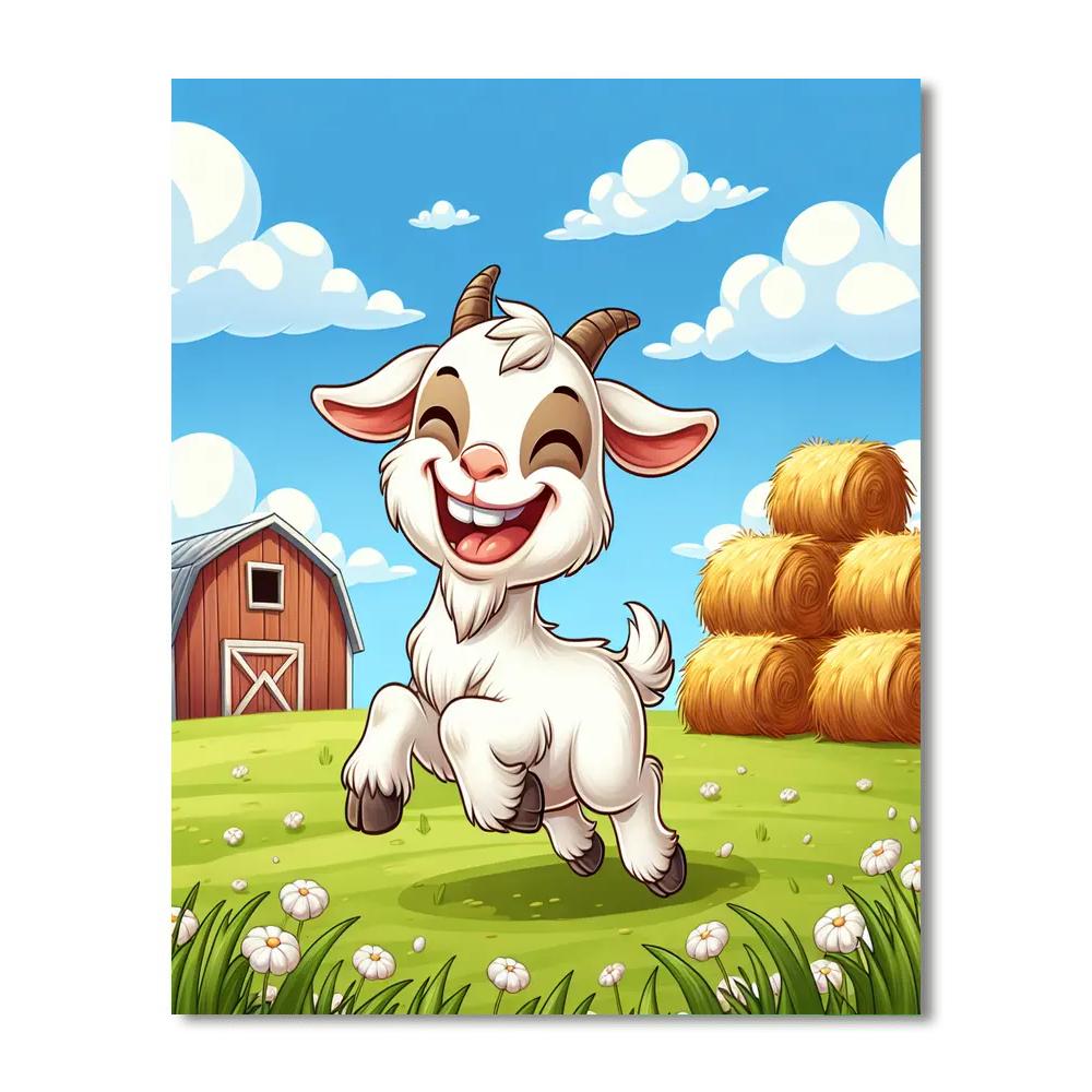 Gleeful Goat Number Painting