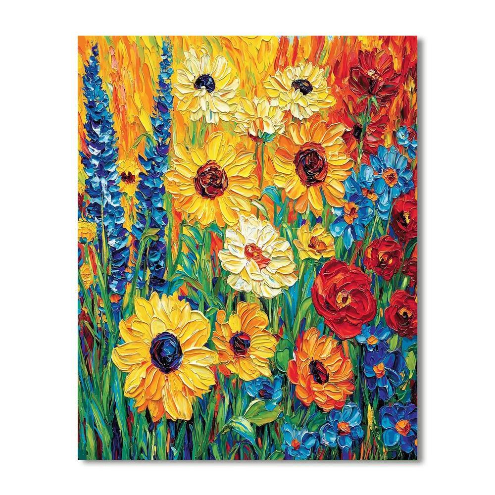 Vincent Van Gogh Inspired Garden Of Dreamy Blossoms  Numbered Painting Kits