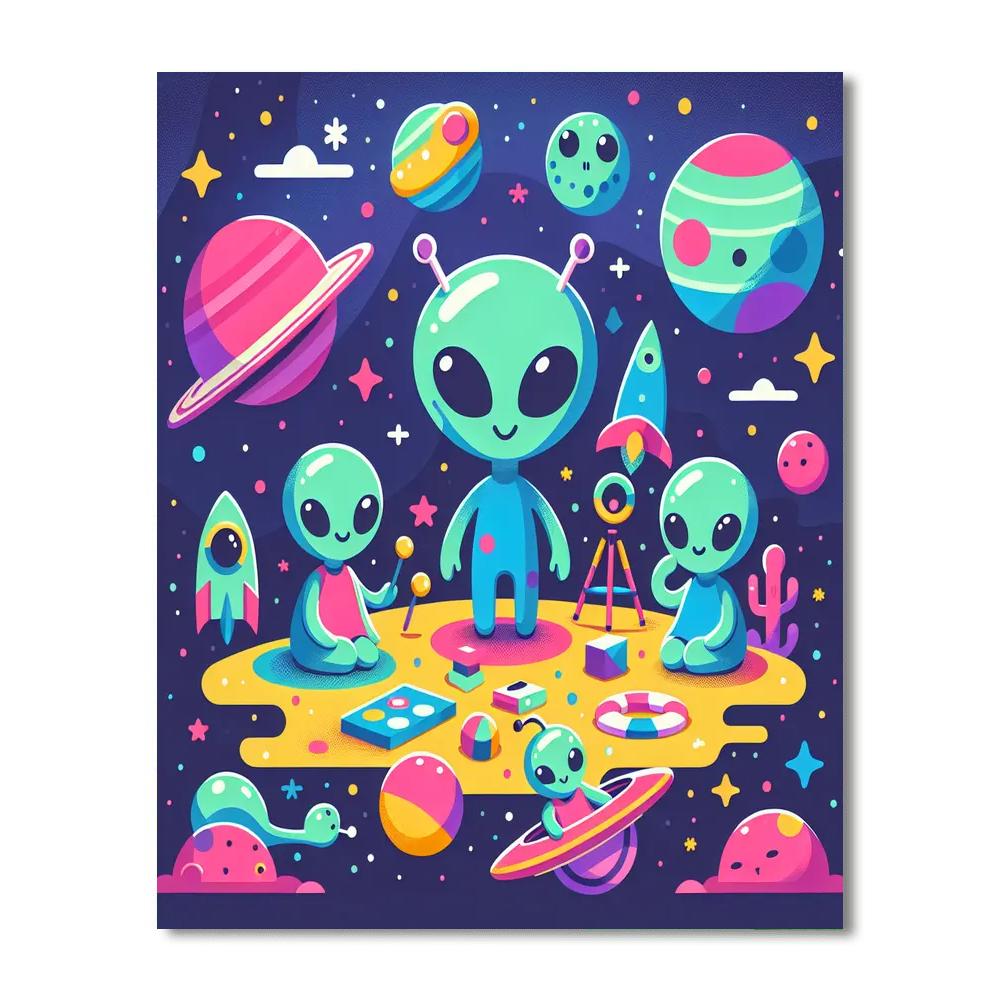 Alien Explorers Number Painting