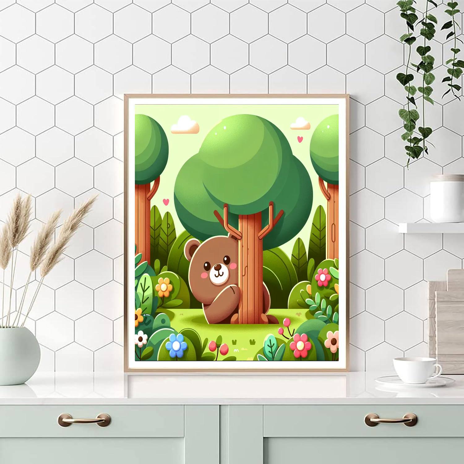 Curious Little Bear Paint By Color