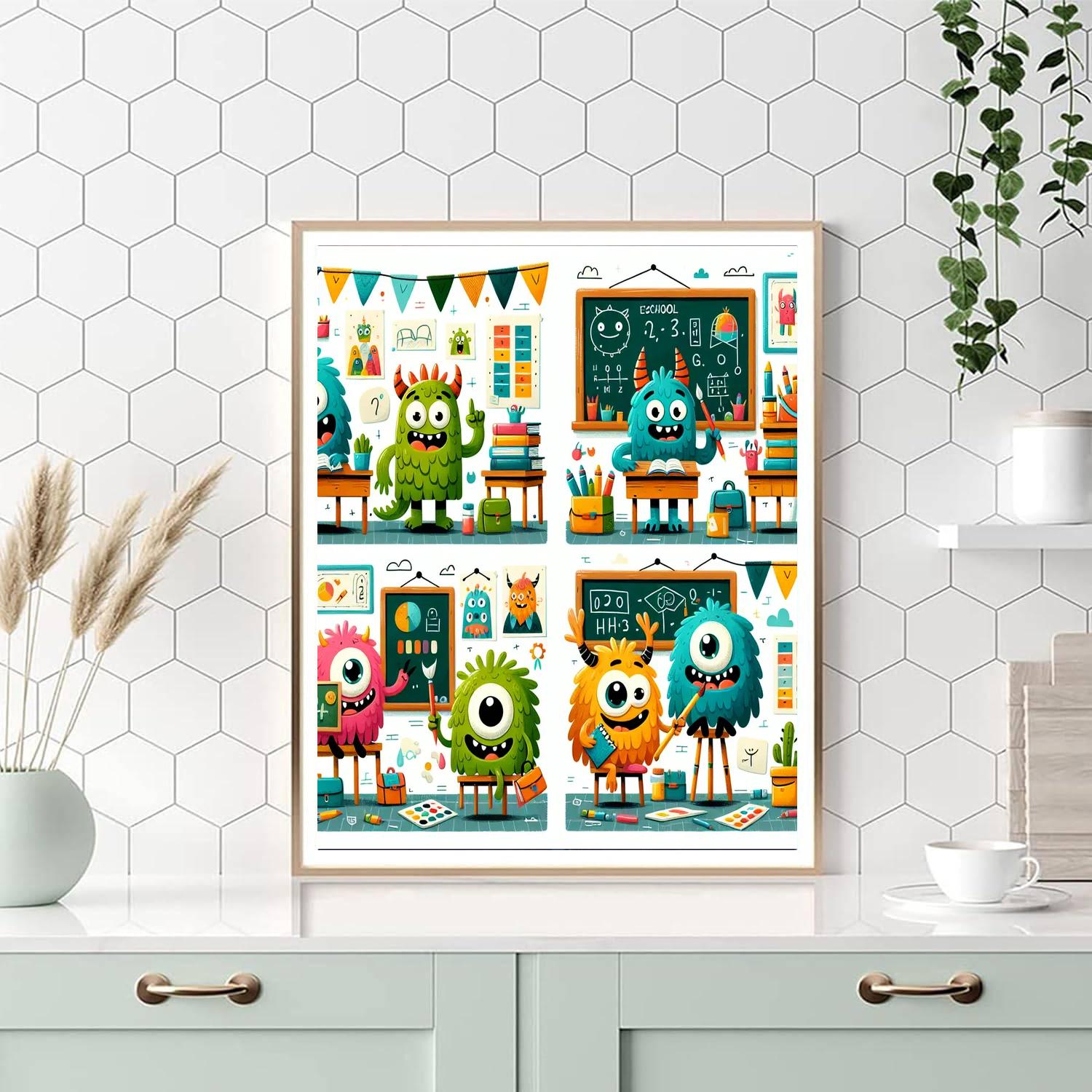 Friendly Monster Academy Painting By Numbers Kit