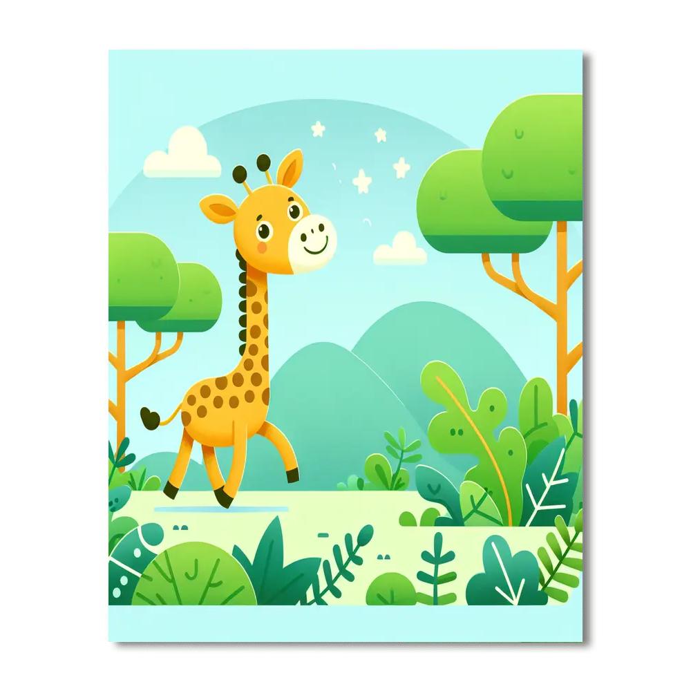 Giraffe's Jungle Expedition Numbered Painting Kits