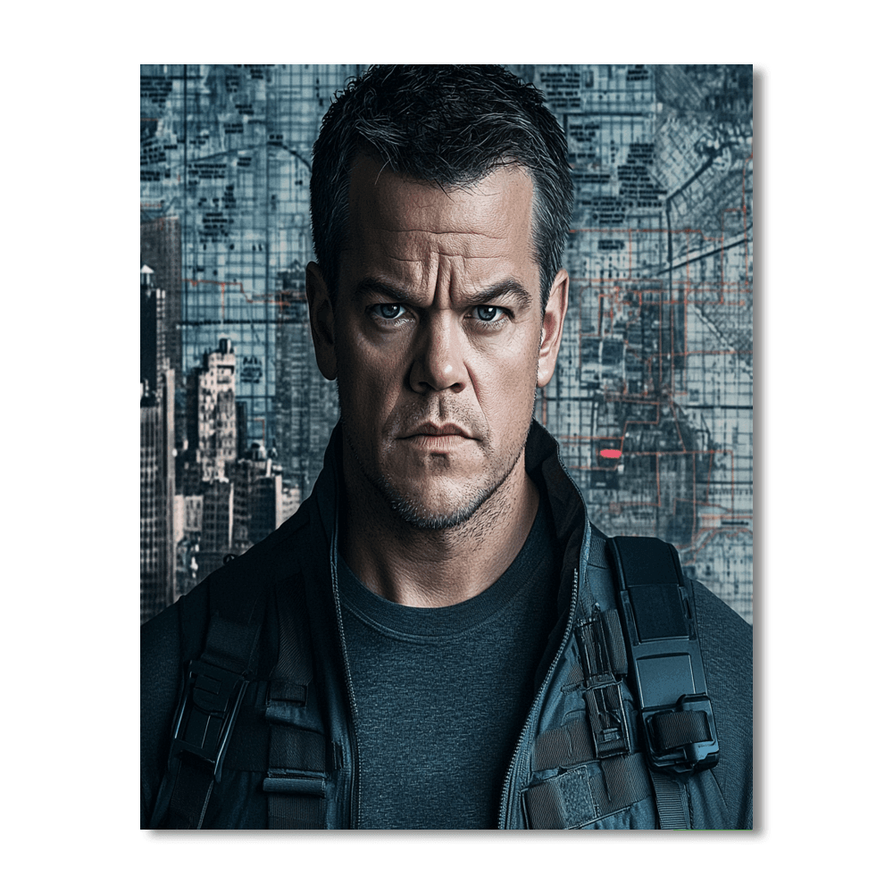 Matt Damon: Mastering Intrigue From The Bourne Legacy Painting Number Kit