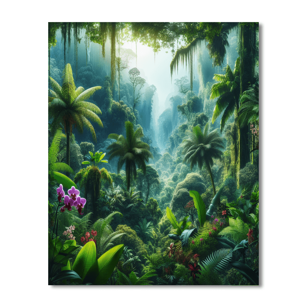 Tropical Rainforest Paradise Paint By Color