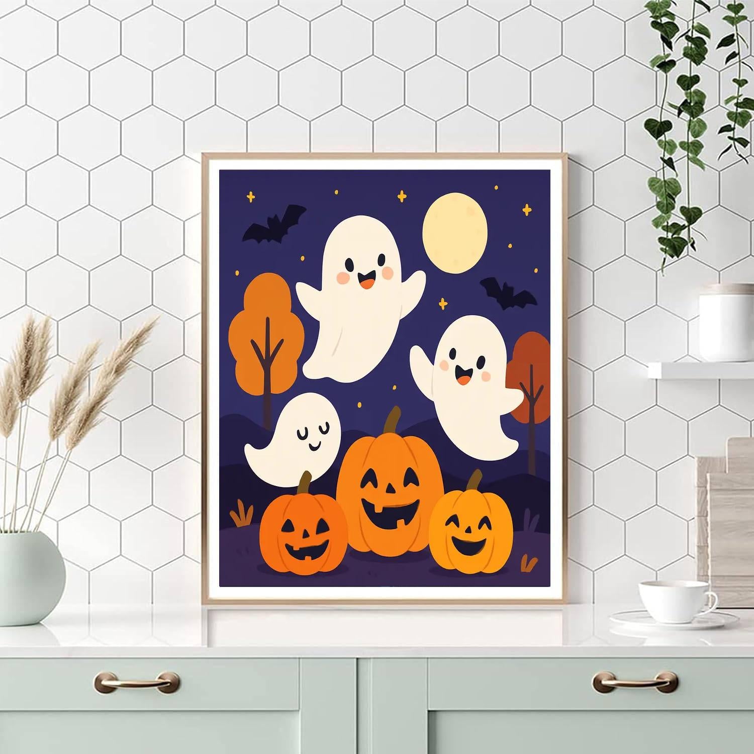 Colorful Spooky Night Painting By Numbers Kit