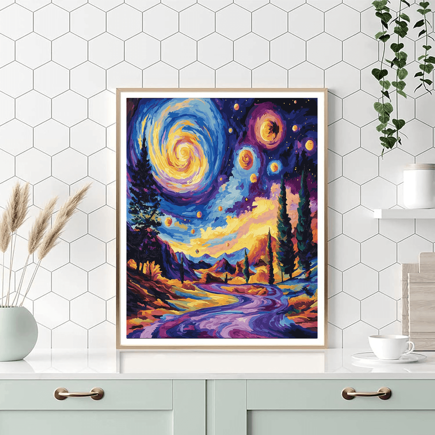 Salvador Dali Inspired Galaxy Voyage  Paint By Numbers Kits