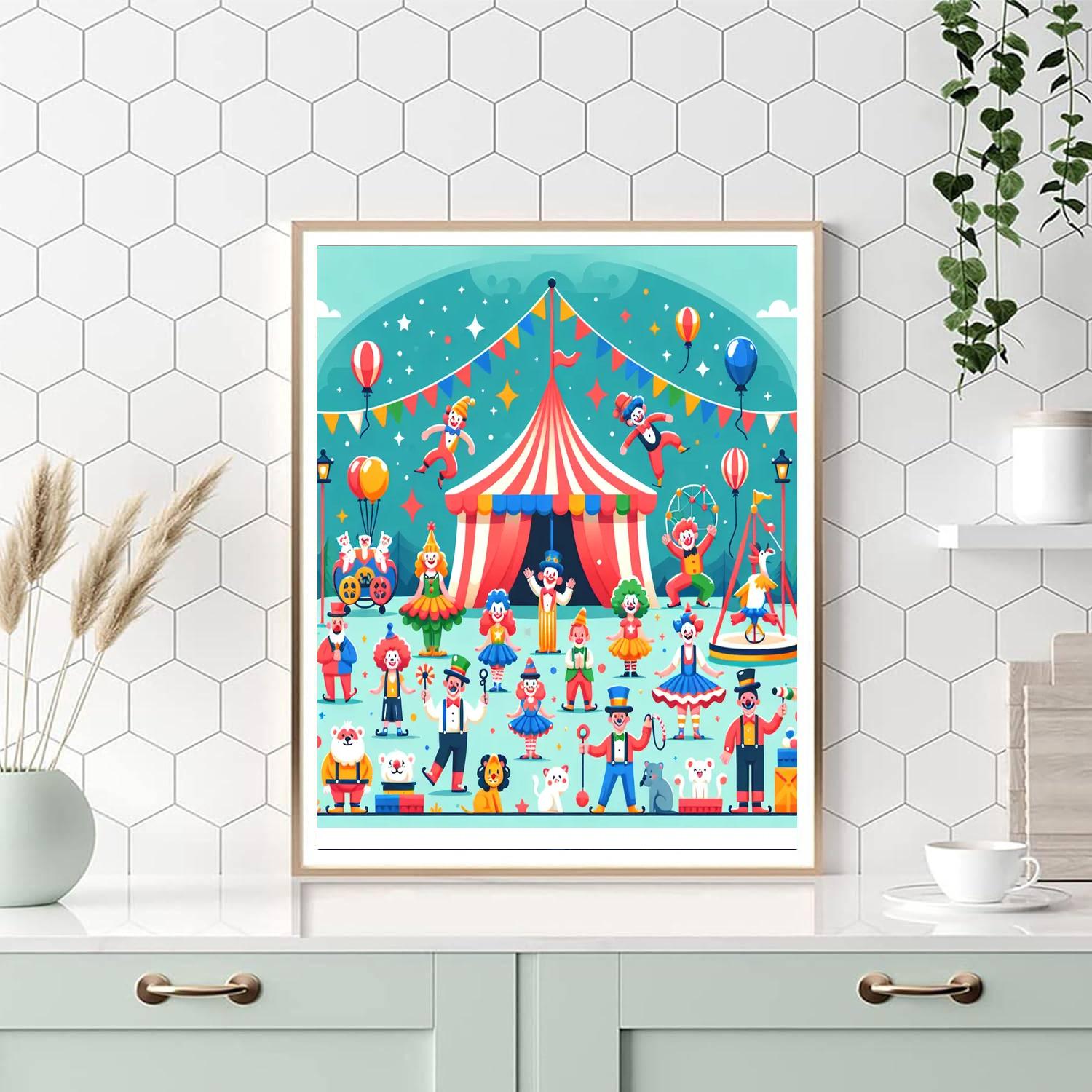 Circus Circus Extravaganza Paint By Numbers Art