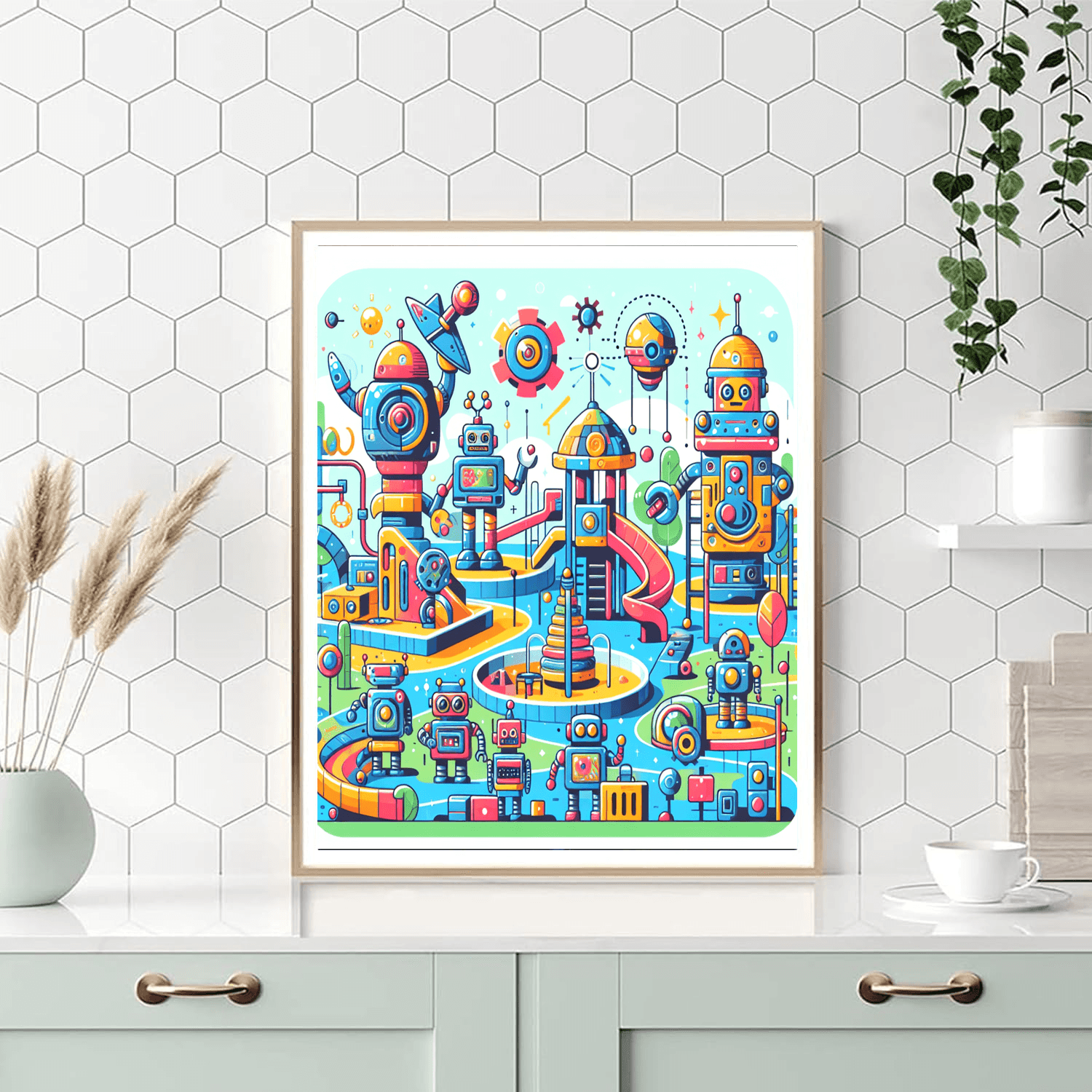 Robot World Playground Paint By Numbers Kits