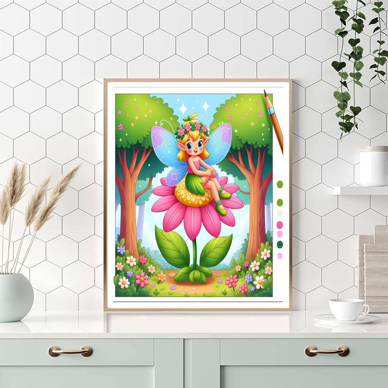 Magical Woodland Fairy Number Painting