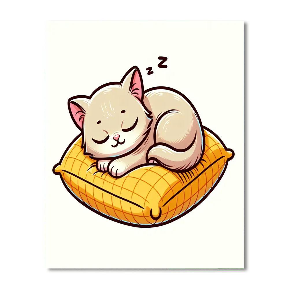 Cozy Cat Cuddles Paint By Numbers