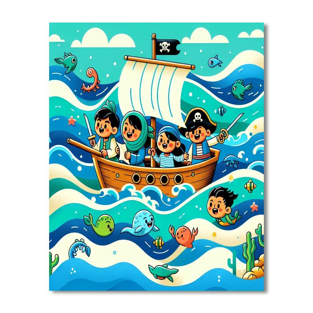 Daring Adventure On The High Seas Numbered Painting Kits
