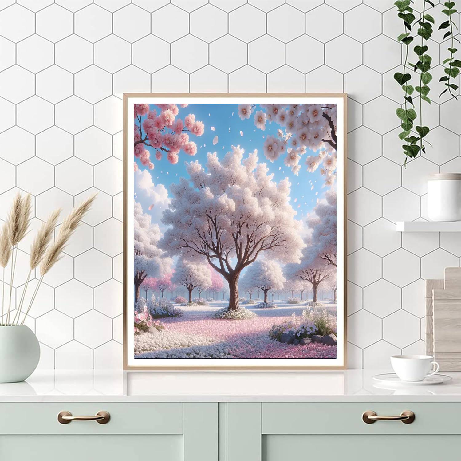 Romantic Cherry Blossom Affair Paint By Number