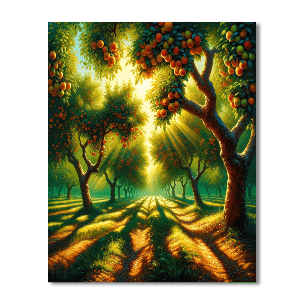 Charming Orchard Morning DIY Paint By Numbers