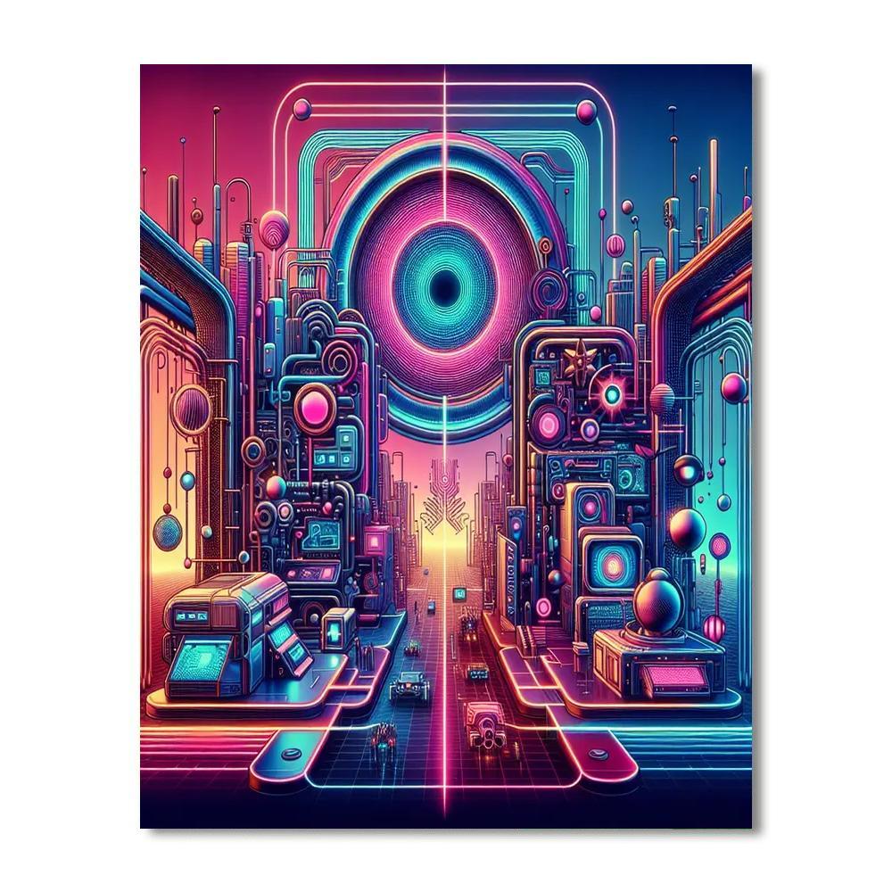 Retro Futuristic Fantasy Paint By Numbers
