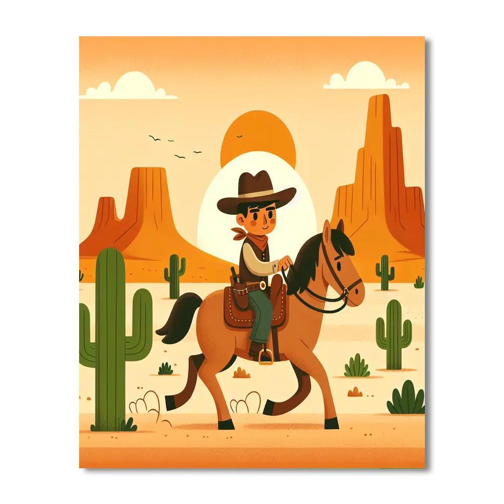 Wild West Cowboy Tales Painting By Numbers Kit