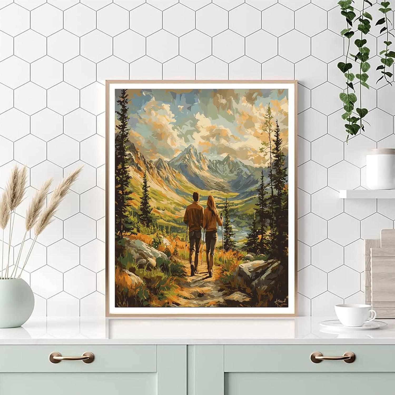 Mountain Trek With Mom DIY Paint By Numbers