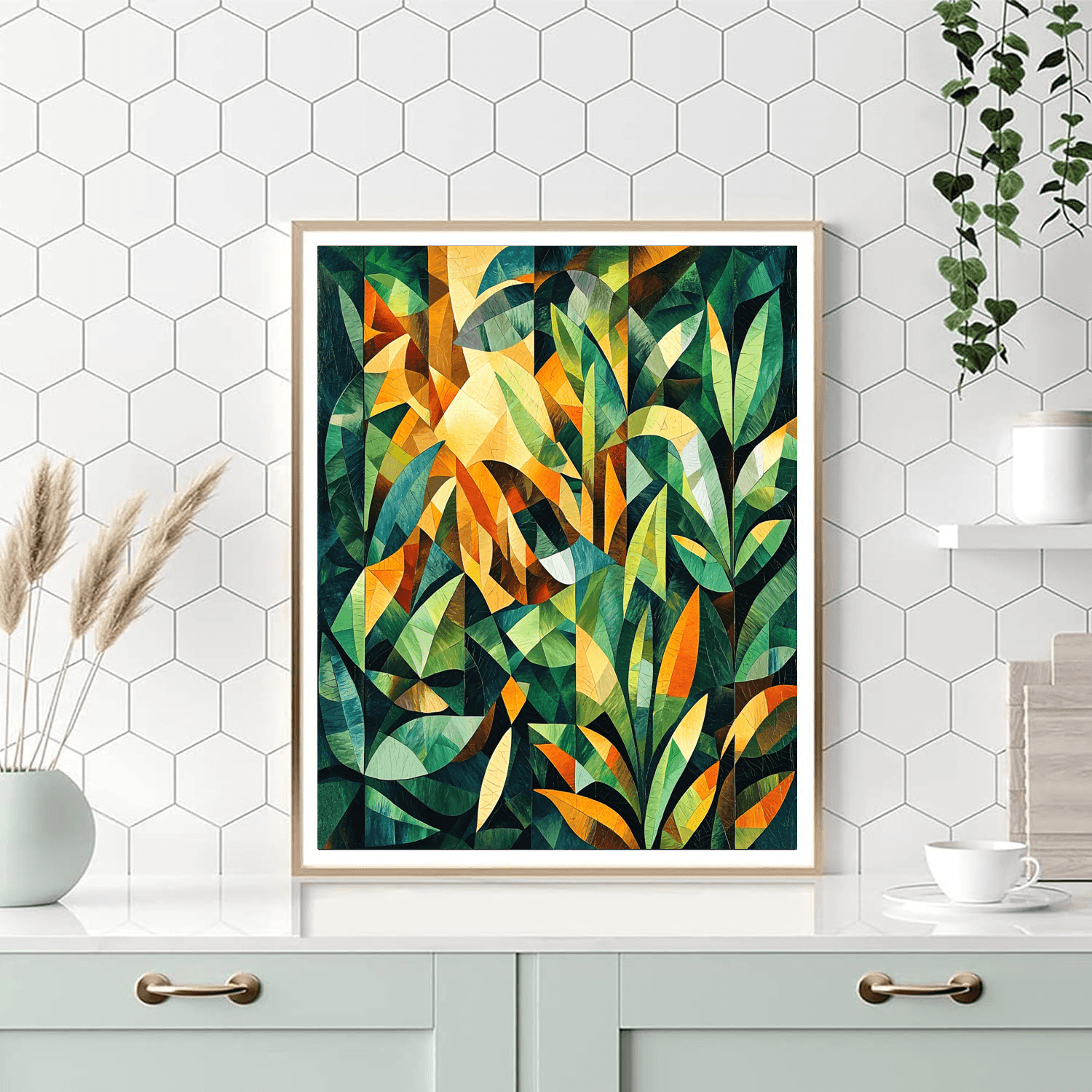 Pablo Picasso Inspired Cubist Jungle  Painting By Numbers Kit