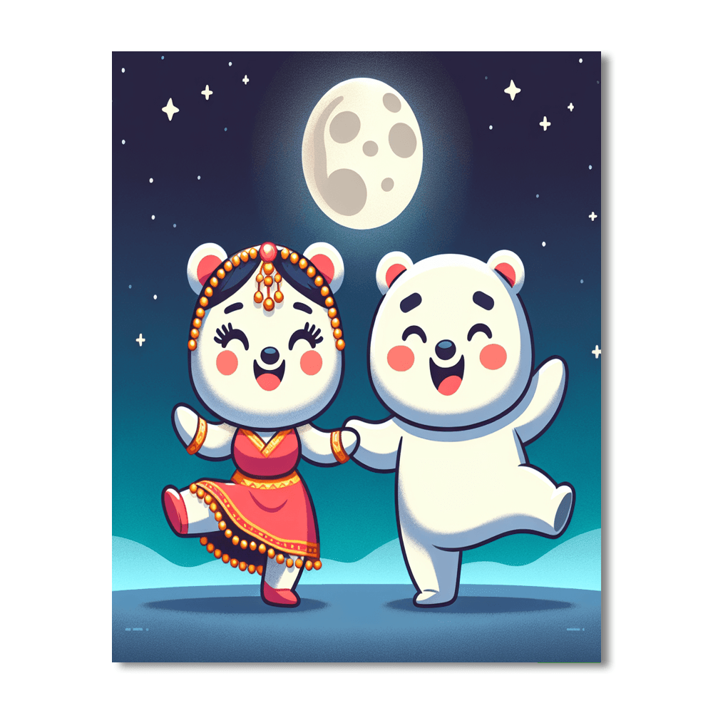 Dancing Bears Number Painting
