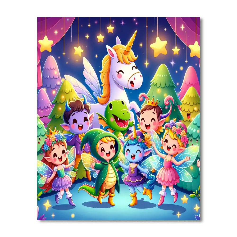 Dancing Fairytale Friends Numbered Painting Kits