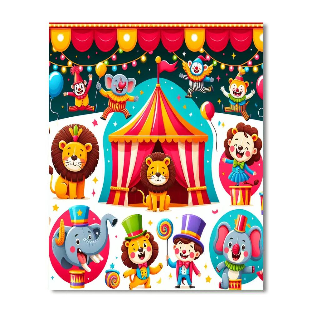 Happy Circus Adventure DIY Paint By Numbers