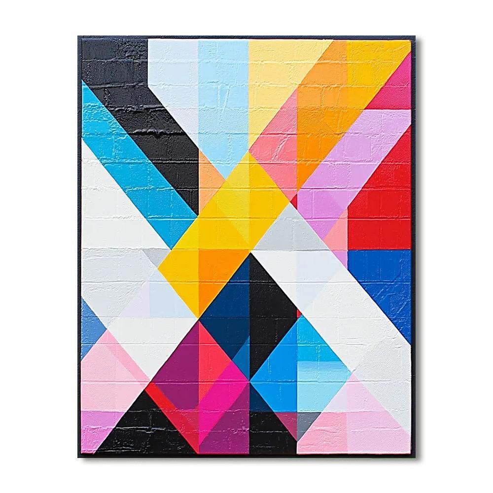 Bridget Riley Inspired Contemporary Geometric Vibrance  Paint By Numbers Kits