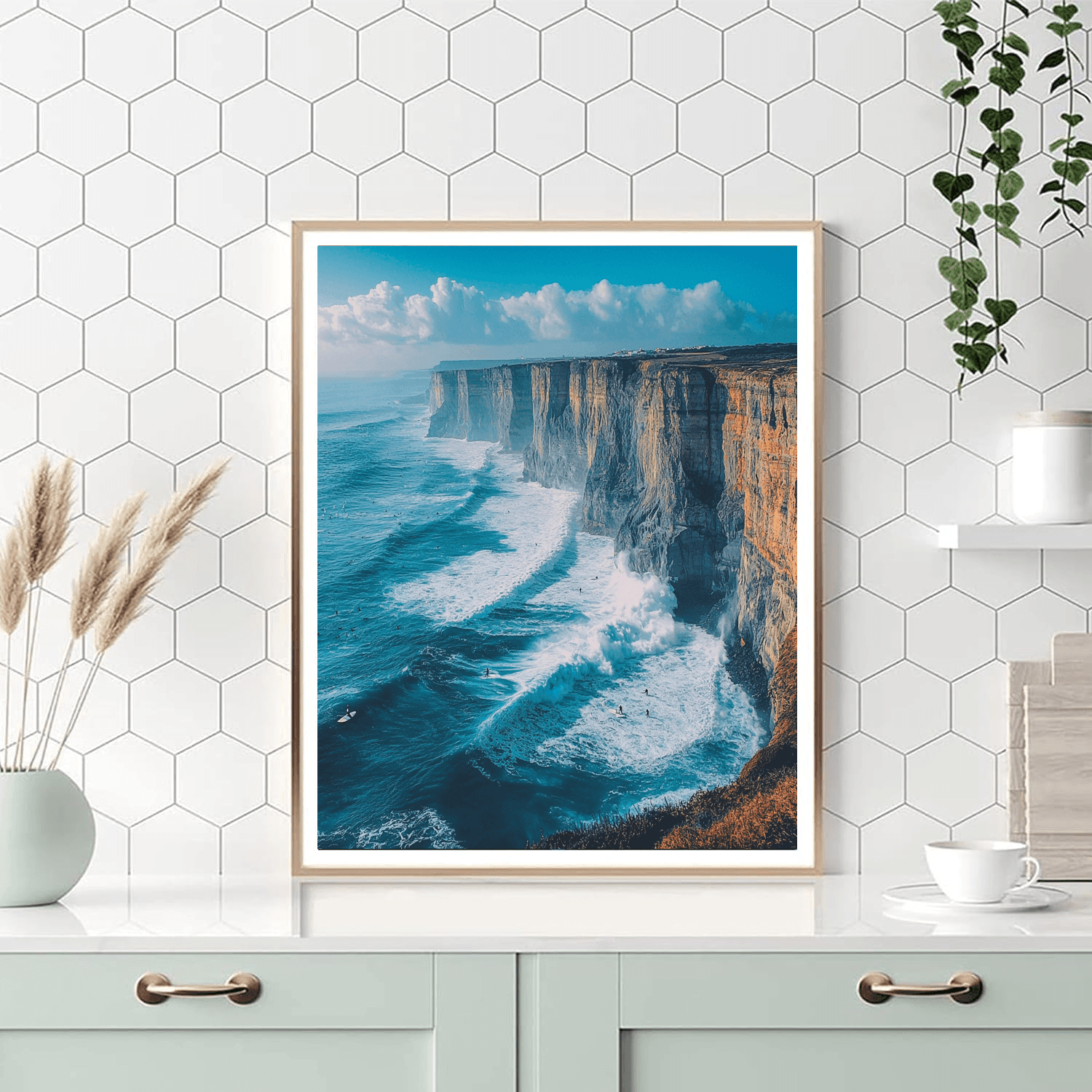 Nazaré Cliffs DIY Paint By Numbers