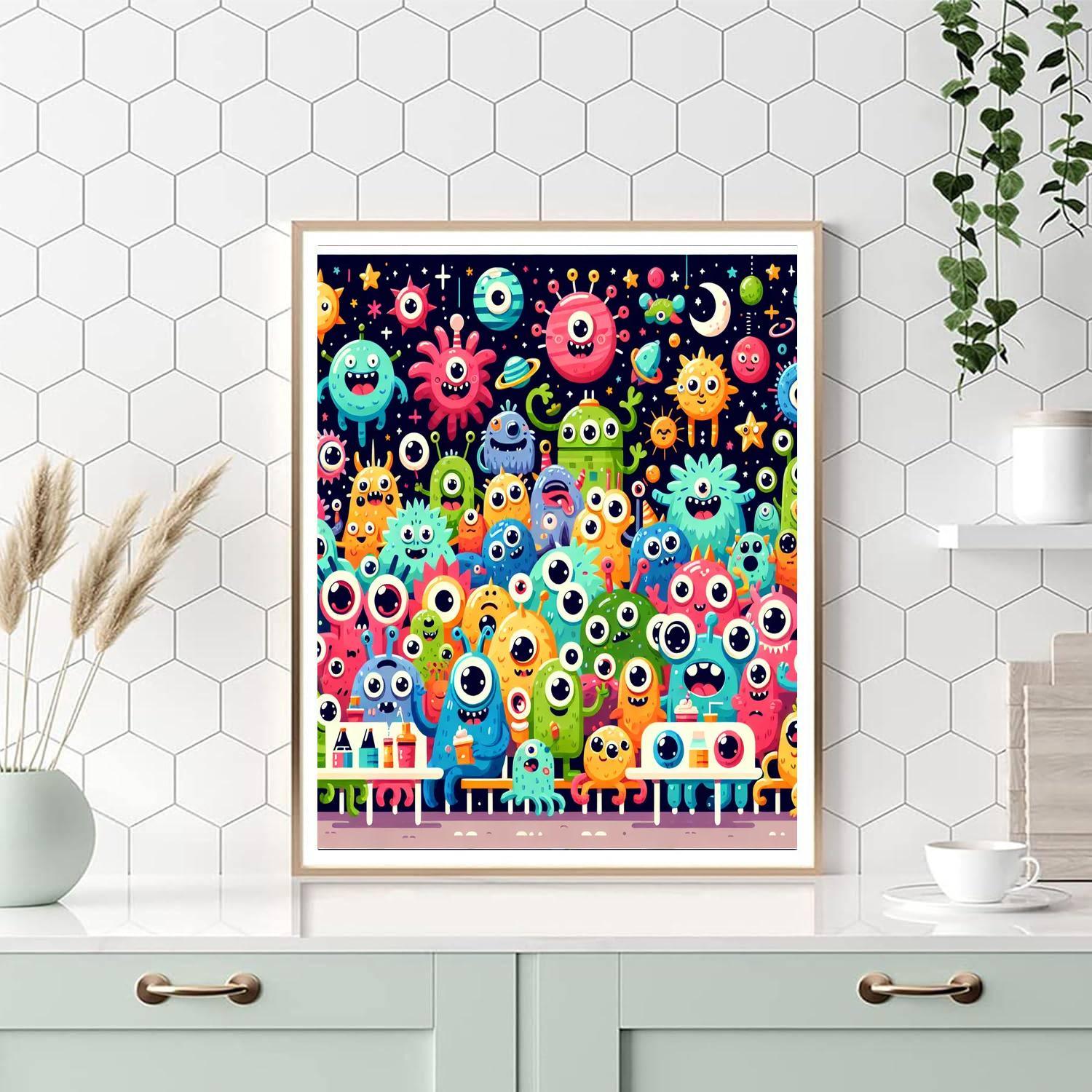 Space Monster Mayhem Painting By Numbers Kit