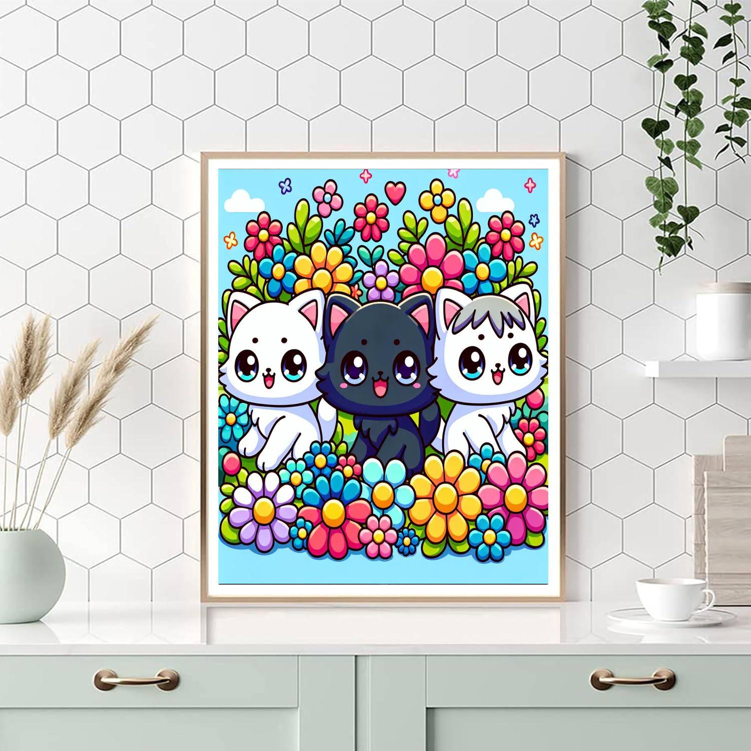 Colorful Kittens Adventure Paint By Numbers Kits