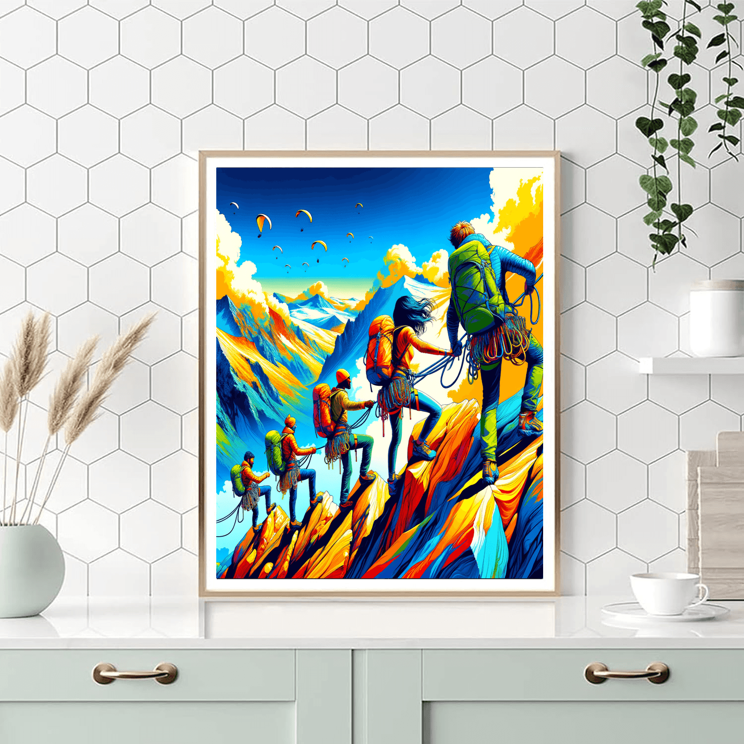 Dynamic Mountain Expedition Paint By Number