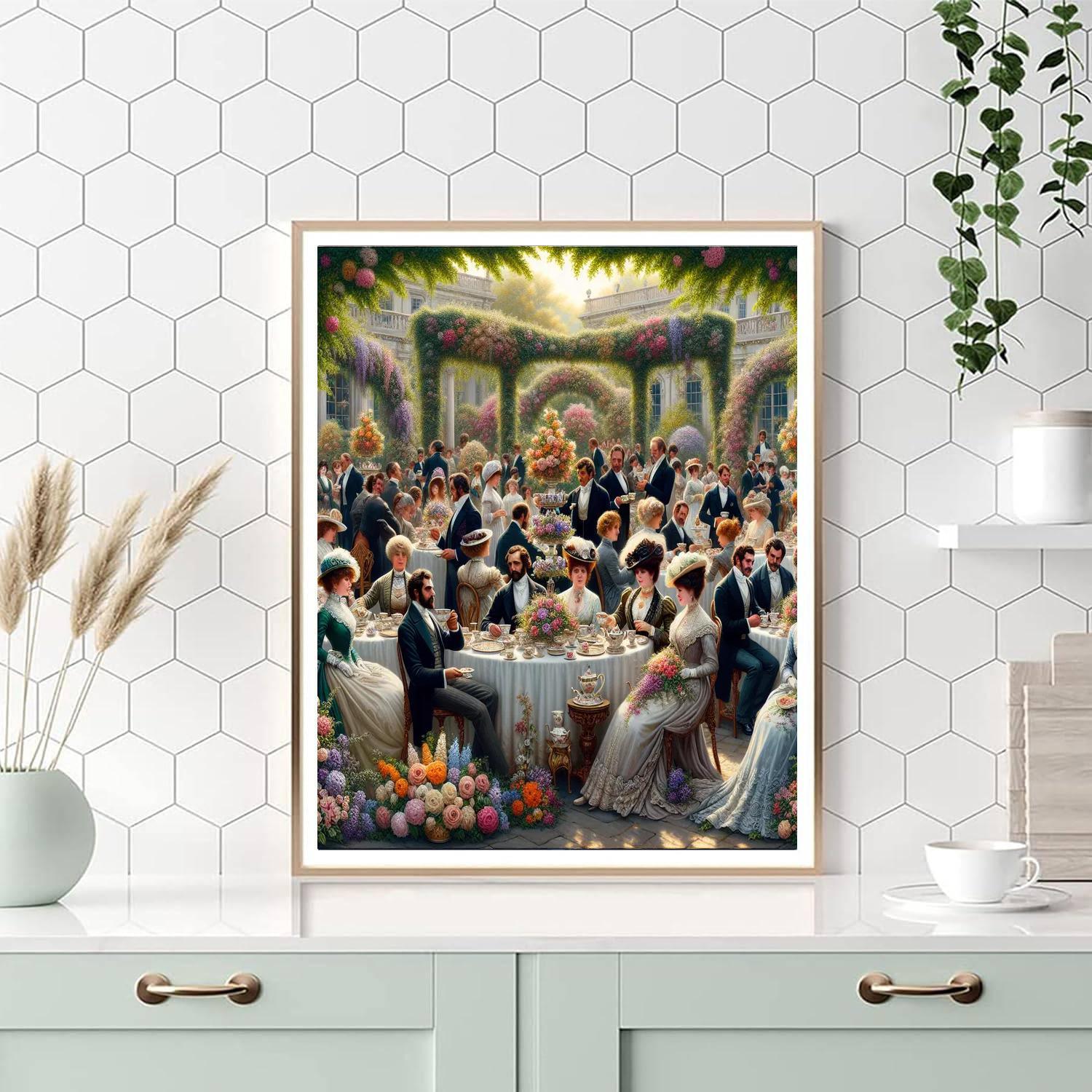 Victorian Garden Tea Painting Number Kit