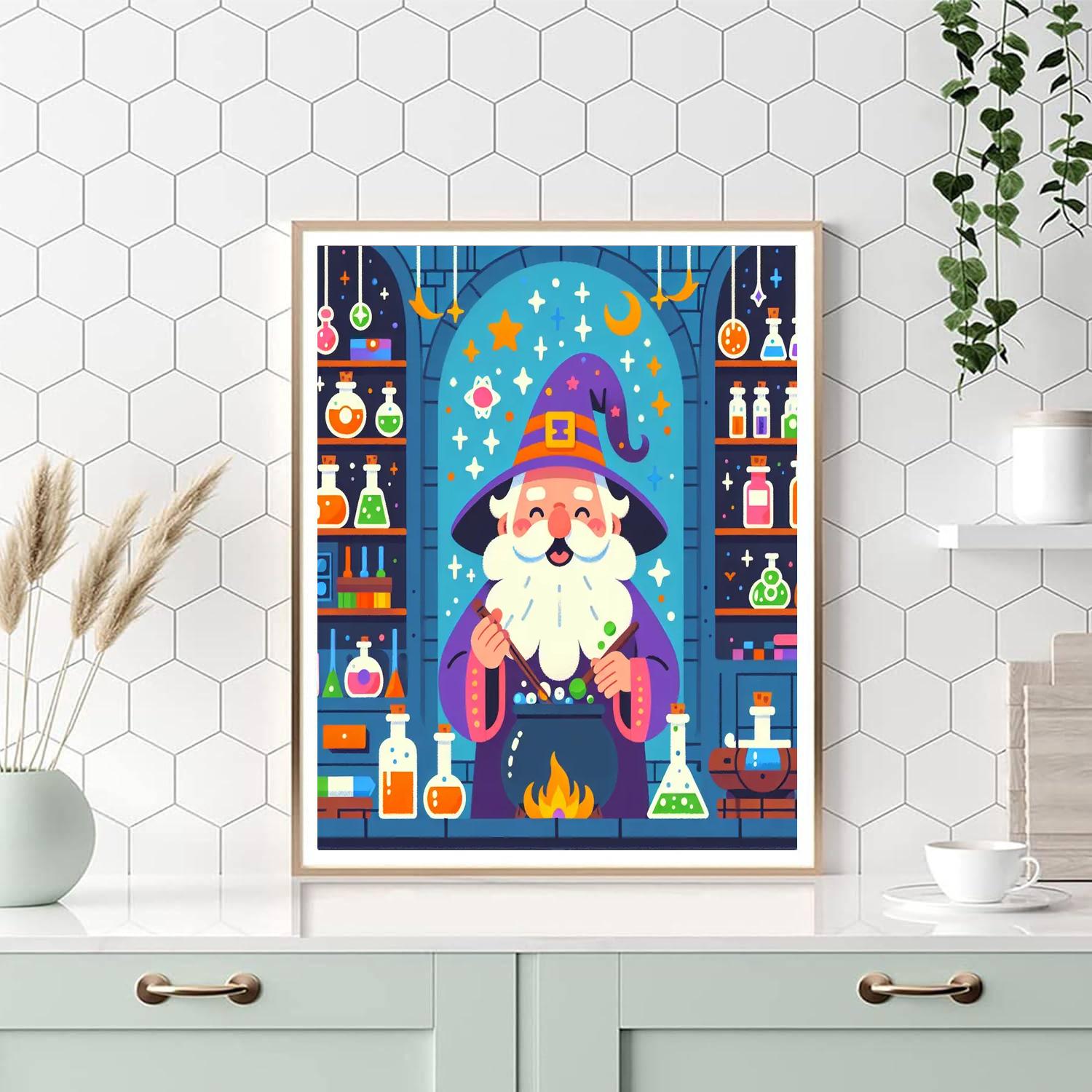 Friendly Wizard's Potion Mix Painting By Numbers Kit